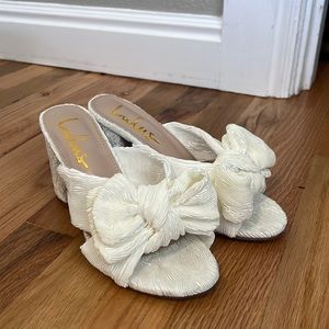 Lulus Dorothea Ivory Knotted High Heel Sandals